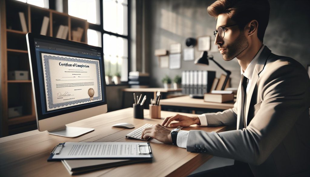 What is Proof of Completion of TCA Online Work Registration Guide